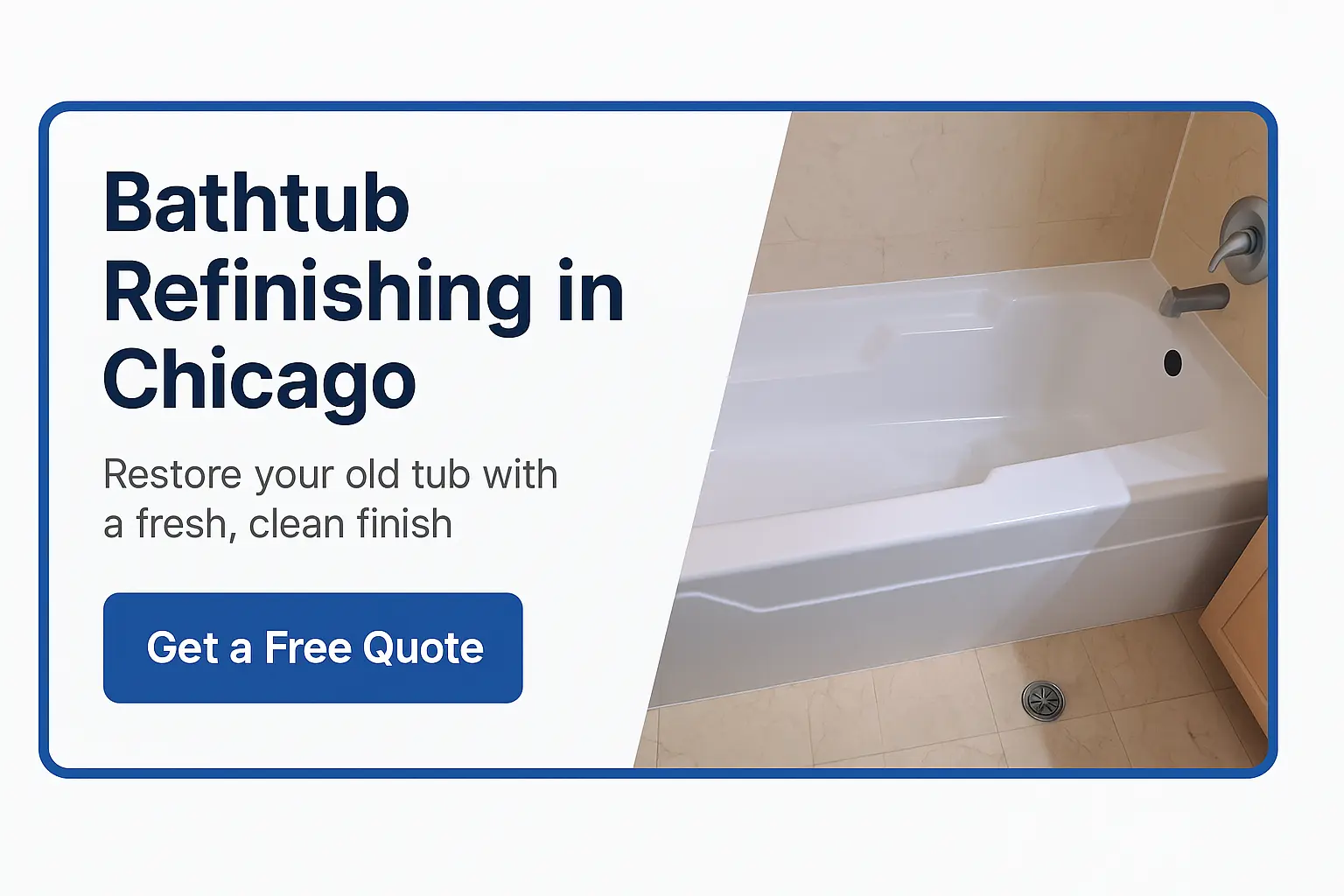 Downtown Chicago high-rise bathroom with refinished tub